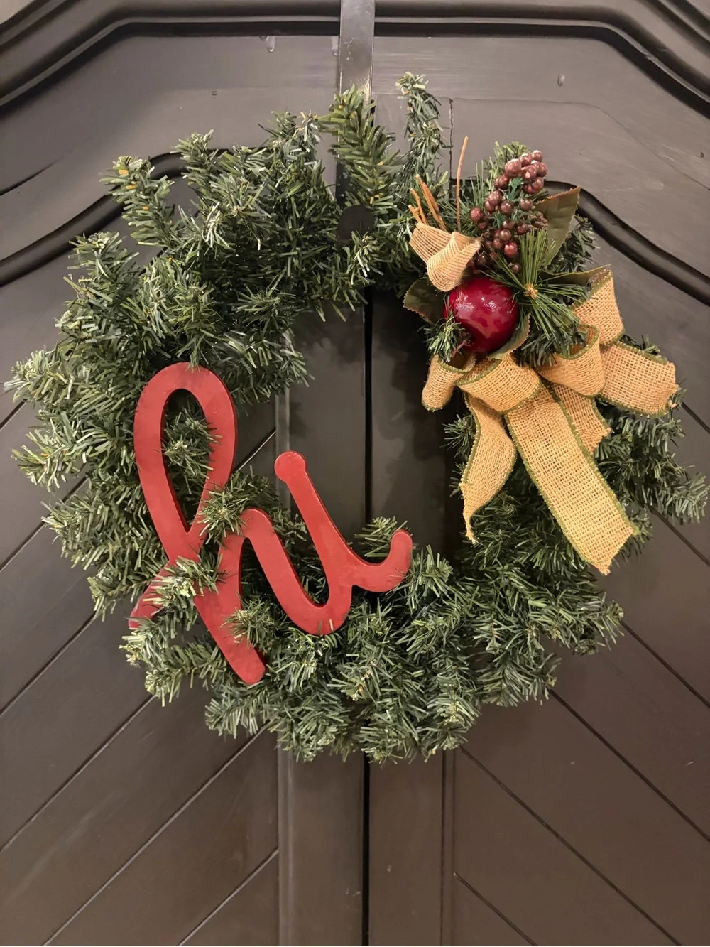 Welcoming Christmas wreath
